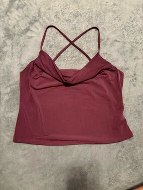 Women’s Strappy Cowl Neck Tank Top - Burgundy